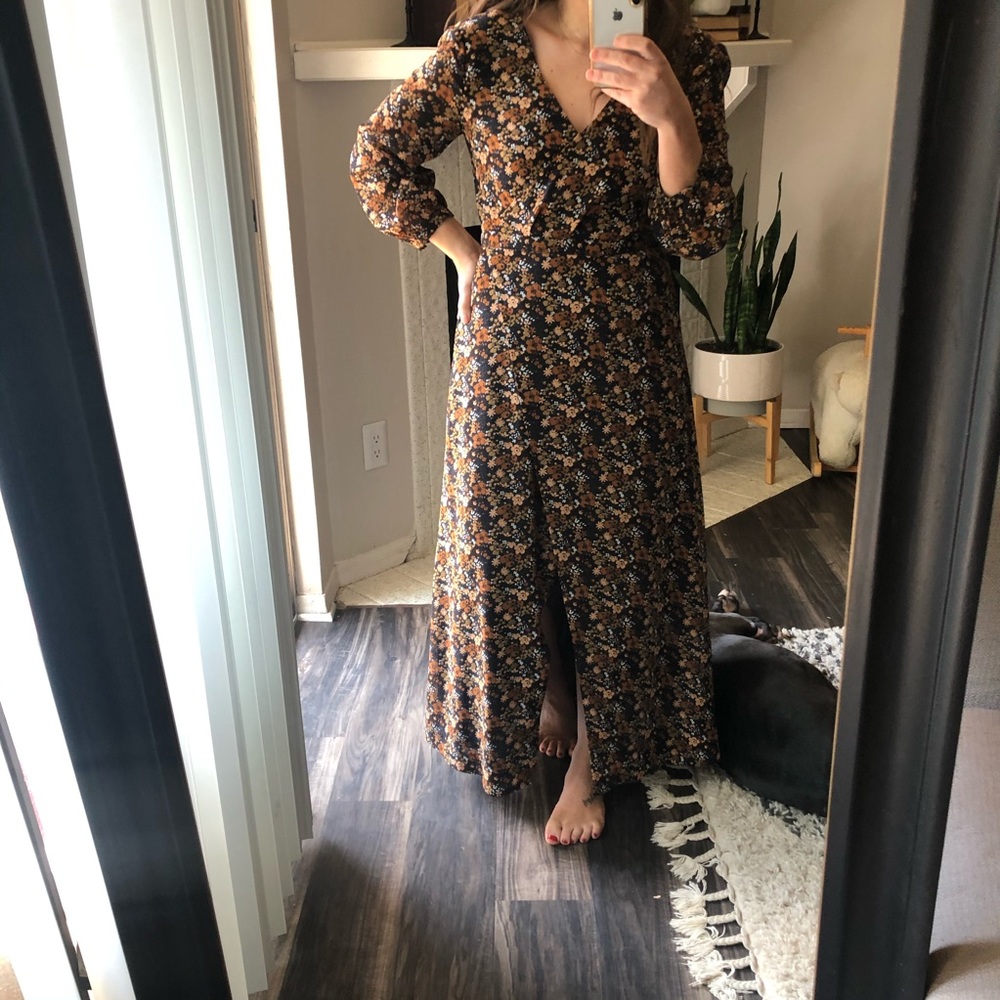 Madewell long sleeve maxi dress